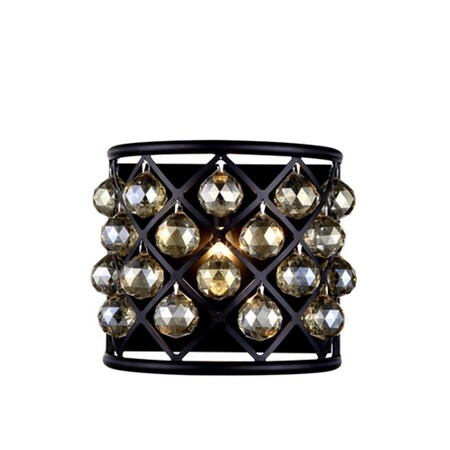 Lighting Business 1214W11MB-GT-RC 11.5 W x 10.5 H in. Madison Wall Sconce - Mocha Brown, Royal Cut Golden Teak Smoky LI284816